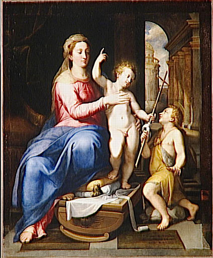 LA VIERGE, L'ENFANT JESUS ET LE PETIT SAINT JEAN-BAPTISTE_0