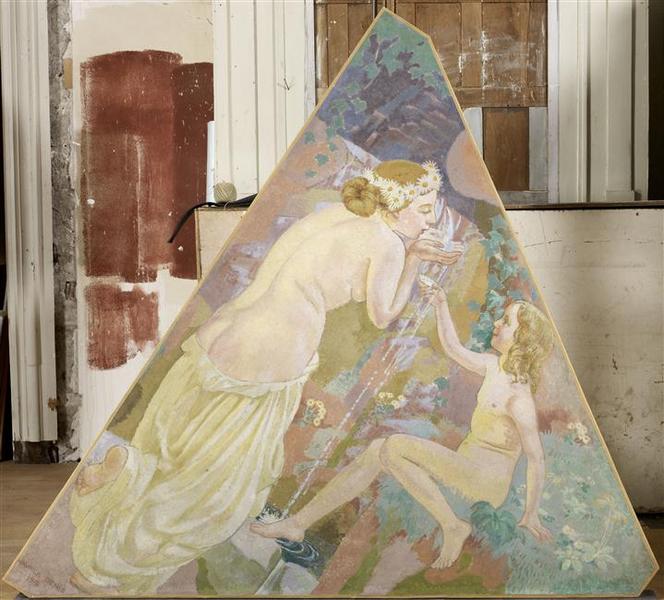 La source (panneau de l'âge d'or), Maurice Denis, 1911 COMMenCE en,1912  en