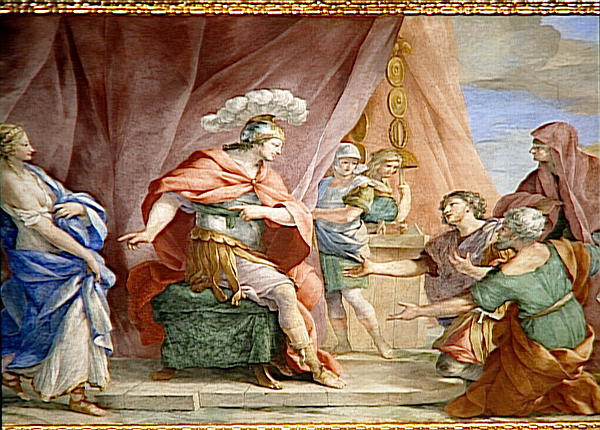 LA POESIE ET L'HISTOIRE CELEBRANT LES EXPLOITS DE ROME ; MUCIUS SCAEVOLA ; L'ENLEVEMENT DES SABINES ; LES DEPUTES DU SENAT APPORTANT LA POURPRE A CINCINNATUS ; LA CONTINENCE DE SCIPION_2