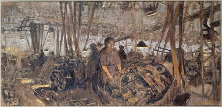 Usine de fabrication d'armement à Lyon : les tours ; Usine de fabrication d'armement : les tours (autre titre), Édouard Vuillard, 1916 vers,1917 ou