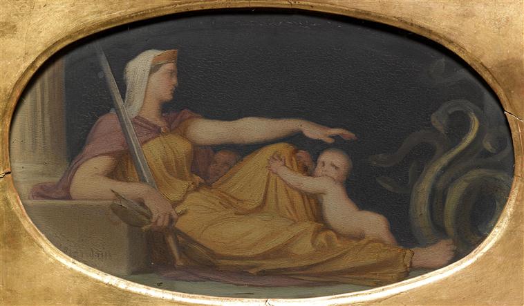 ESQUISSE POUR UNE PLAQUE DE LA MANUFACTURE DE SEVRES ; LA JUSTICE_0