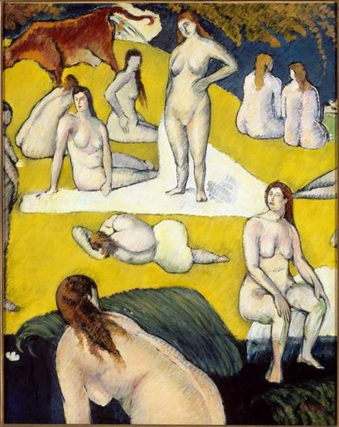 LES BAIGNEUSES A LA VACHE ROUGE_0