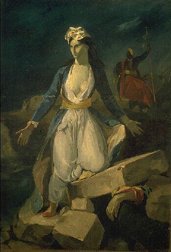 Copie d'après la Grèce sur les ruines de Missolonghi de Delacroix_0