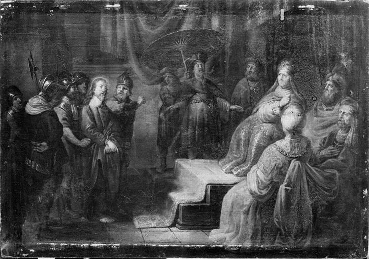 LE CHRIST DEVANT CAIPHE, Pieter Verelst, 1668 avant