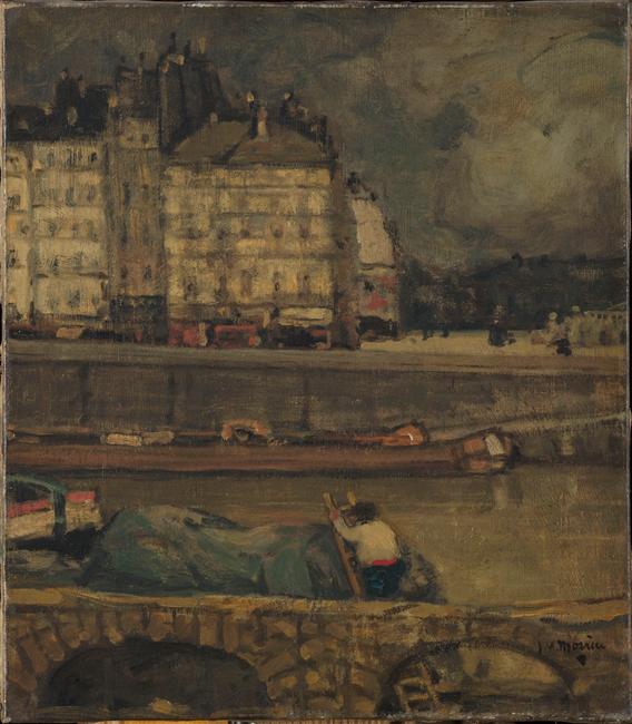 Le bras gauche de la Seine devant la place Dauphine ; ou Les bords de la Seine à Paris ; ou Le quai des Orfèvres_0