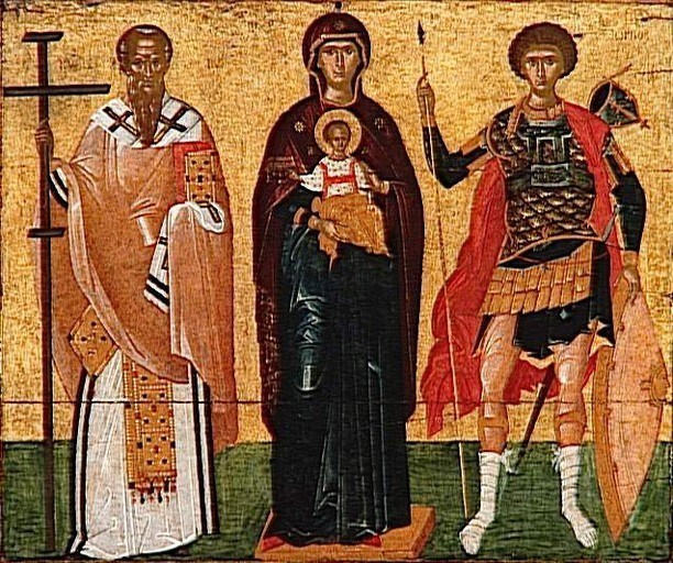 LA VIERGE ET L'ENFANT ENTRE SAINT CYRIAQUE ET SAINT GEORGES_0