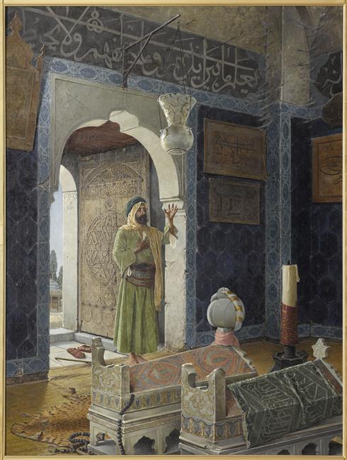 VIEIL HOMME DEVANT DES TOMBEAUX D'ENFANTS_0