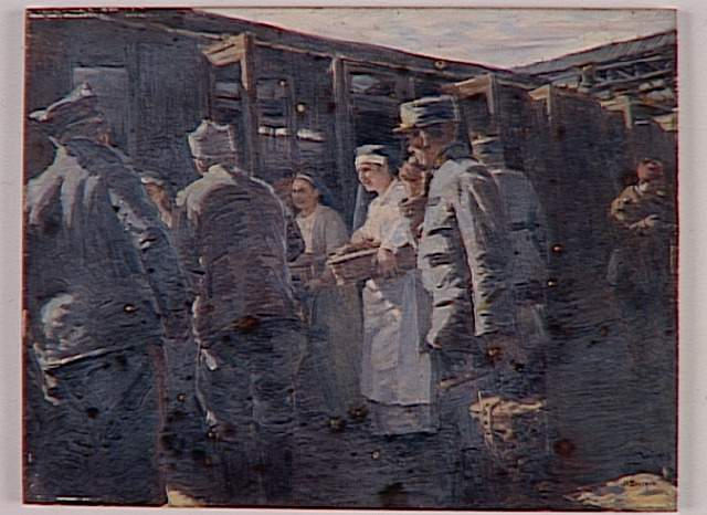Madame Bouchor, au départ du train de Verdum à la gare de l'Est, Mai 1918_0