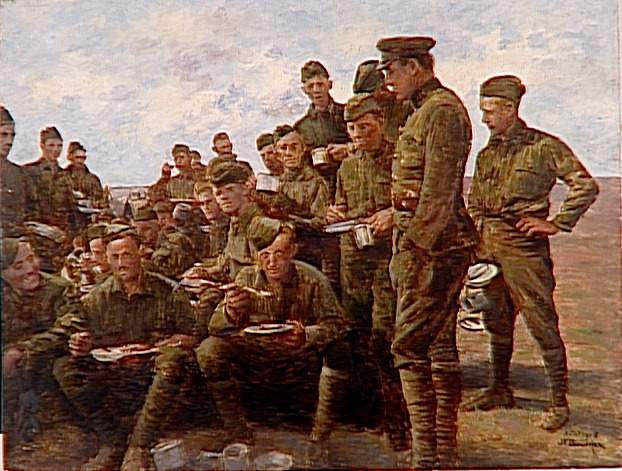 Le déjeuner au camp du 8ème signal, Batallion, août 1918_0