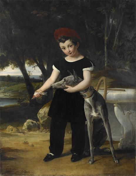 LE DUC DE BORDEAUX ENFANT AU CHATEAU DE VILLENEUVE L'ETANG, CHEZ LA DUCHESSE D'ANGOULEME SA TANTE_0