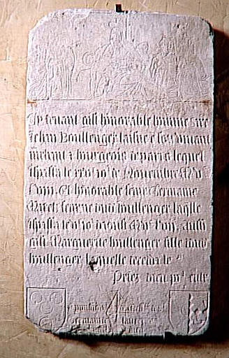 EPITAPHE DE JEAN BOULLENGER (?-1558), 1558 vers