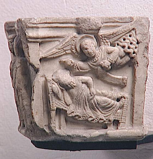 CHAPITEAU DE L'ABBAYE DE SAINT-RUF : L'ANNONCIATION ; LE SONGE DE JOSEPH_1