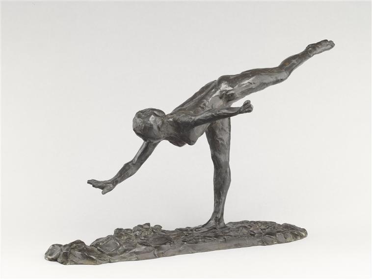 DANSEUSE ARABESQUE OUVERTE SUR LA JAMBE DROITE, BRAS DROIT A TERRE_0