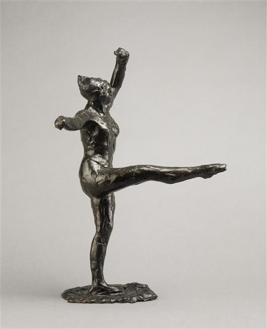 DANSEUSE, POSITION DE QUATRIEME DEVANT SUR LA JAMBE GAUCHE, PREMIERE ETUDE_1