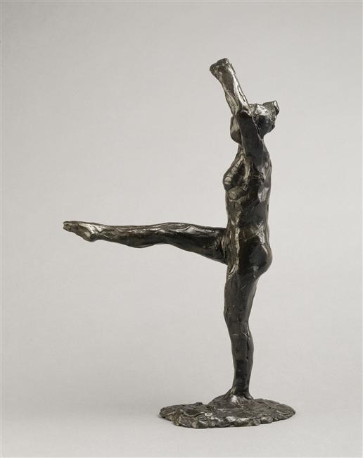 DANSEUSE, POSITION DE QUATRIEME DEVANT SUR LA JAMBE GAUCHE, PREMIERE ETUDE_2