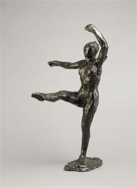 DANSEUSE, POSITION DE QUATRIEME DEVANT SUR LA JAMBE GAUCHE, PREMIERE ETUDE_0