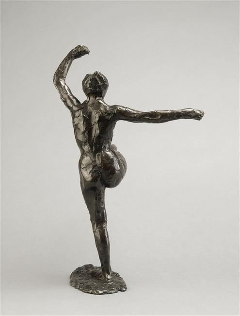 DANSEUSE, POSITION DE QUATRIEME DEVANT SUR LA JAMBE GAUCHE, PREMIERE ETUDE_3