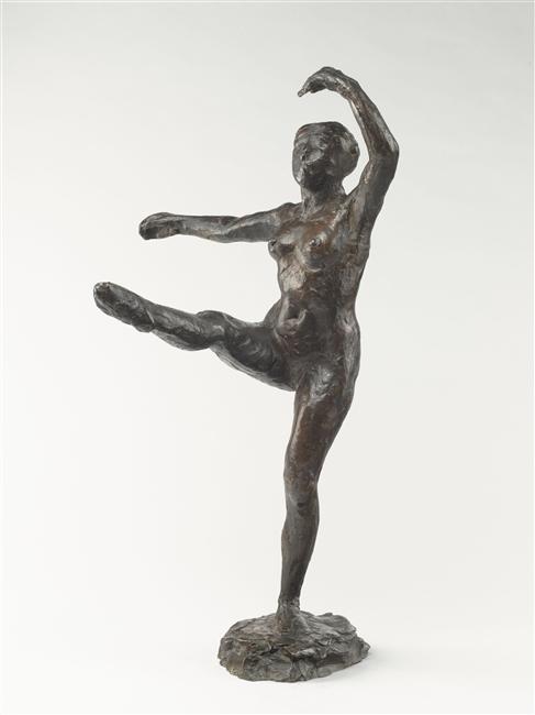 DANSEUSE, POSITION DE QUATRIEME DEVANT SUR LA JAMBE GAUCHE, TROISIEME ETUDE_1