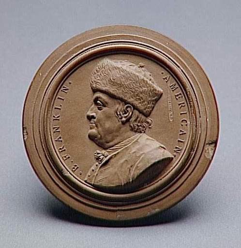 Portrait de Benjamin Franklin en bonnet de fourrure (1706-1790), Giovanni Battista Nini, 1779