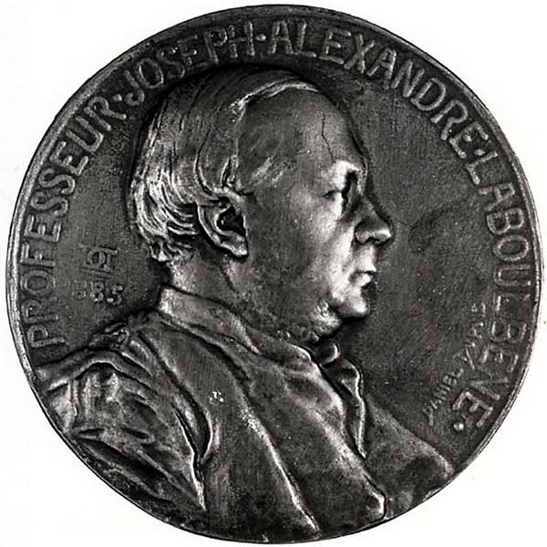 MEDAILLON DU PROFESSEUR JOSEPH ALEXANDRE LABOULBENE, Jean-Baptiste Daniel Dupuis, 1885