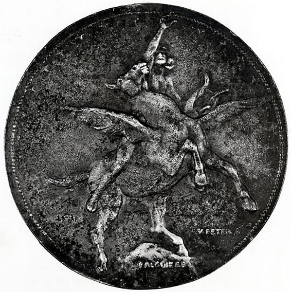 MEDAILLON AVEC PEGASE DE FALGUIERE_0