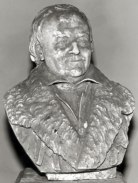 BUSTE DE TOULLIER ; BUSTE D'HOMME EN COL DE FOURRURE, Julien Jean Gourdel, 1841
