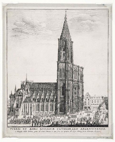 Cathédrale de Strasbourg, côté nord ; Turris et aedes ecclesiae cathedralis argentinensis_0