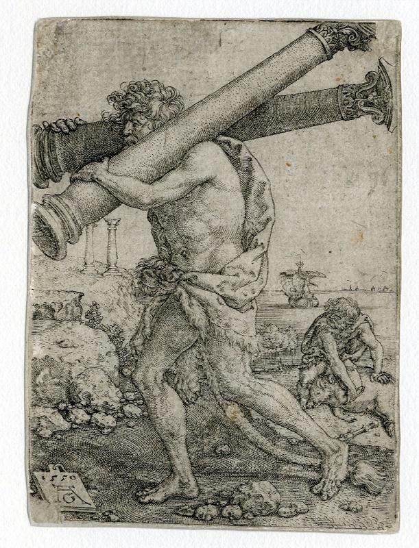 Les travaux d'Hercule : Hercule plante deux colonnes_0