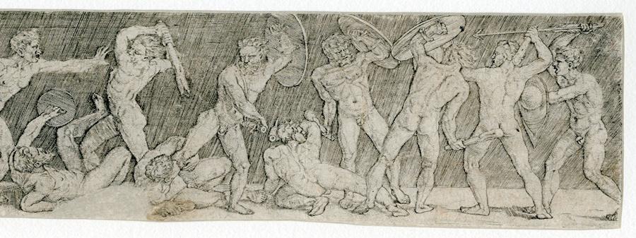 Combat de dix-huit hommes nus_2