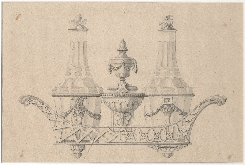 Ensemble huile et vinaigre ; Dessin d'orfèvrerie_0