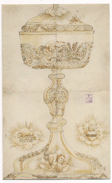 Ciboire ; Calice ; Dessin d'orfèvrerie_0