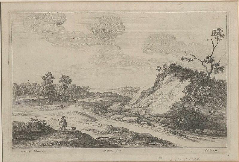 Chasseur ; Paysage avec scène campagnarde_1