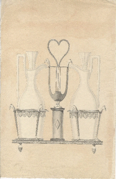 Huilier ; Dessin d'orfèvrerie_0