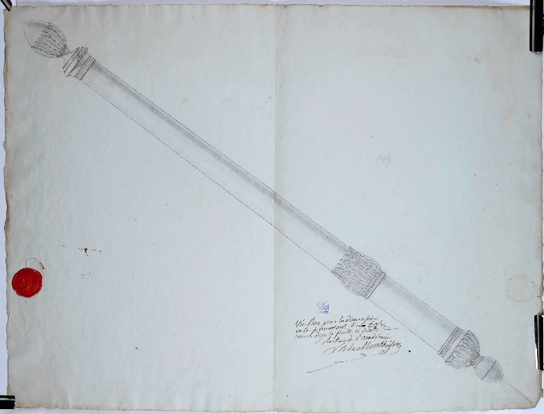 Sceptre ; Dessin d'orfèvrerie_0
