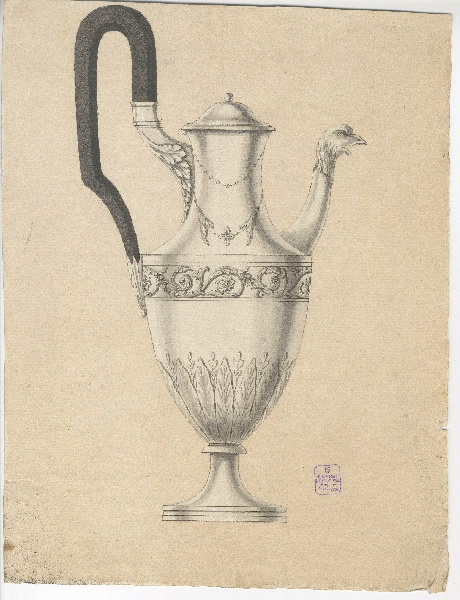 Cafetière ; Dessin d'orfèvrerie_0