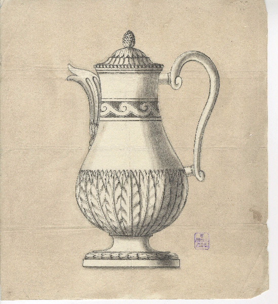 Cafetière ; Dessin d'orfèvrerie_0