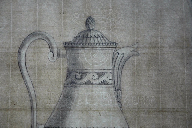 Cafetière ; Dessin d'orfèvrerie_1