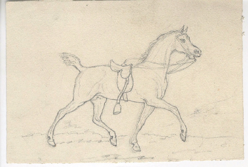 Cheval ; Dessin d'orfèvrerie, Jacob-Friedrich Kirstein, 1820