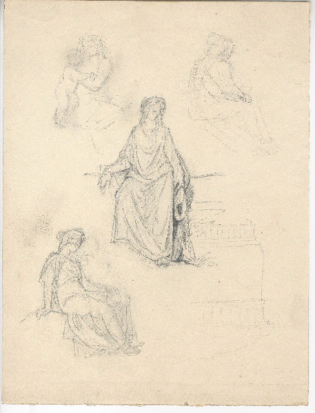 Scène mythologique ; Dessin d'orfèvrerie, Joachim-Friedrich II Kirstein, 1840,1860
