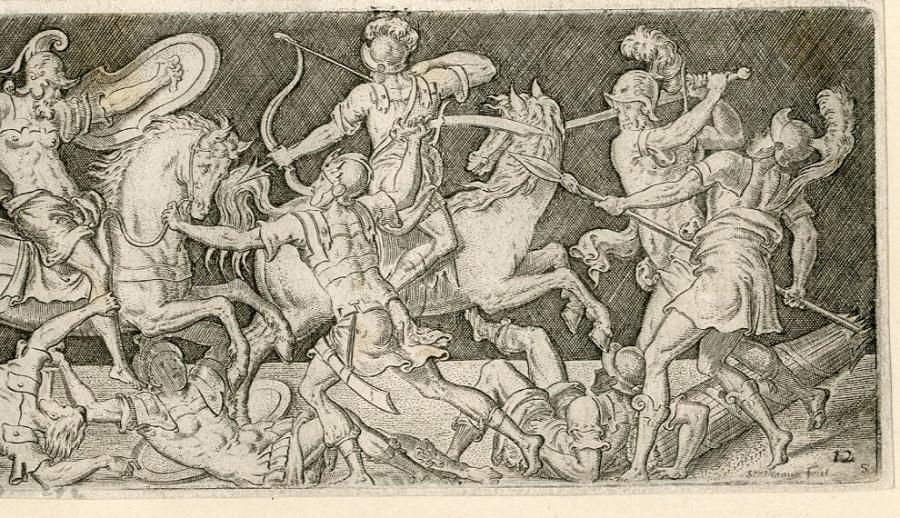Combats et triomphes : Autre combat de cavaliers et de fantassins_2