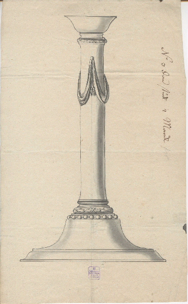 Flambeau ; Dessin d'orfèvrerie_0