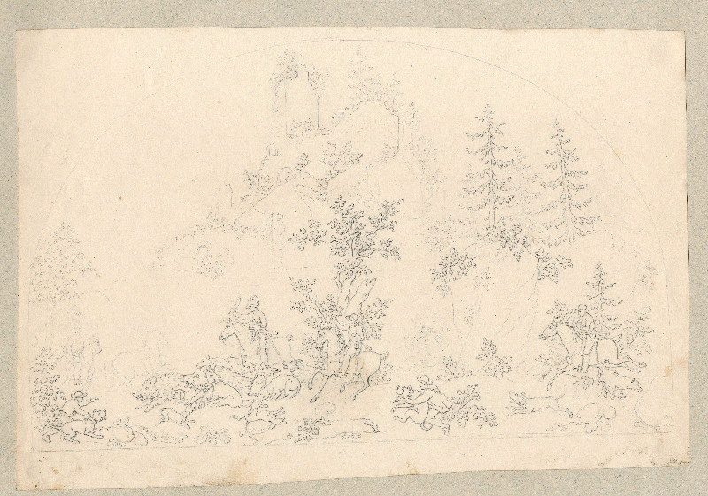 Scène de chasse ; Dessin d'orfèvrerie ; Album de dessins d'orfèvrerie_0