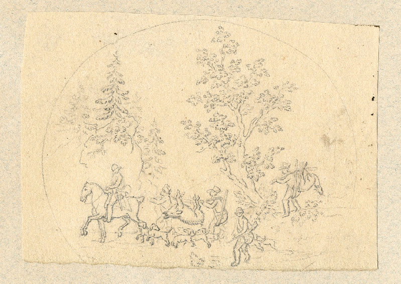 Scène de chasse ; Dessin d'orfèvrerie ; Album de dessins d'orfèvrerie_0
