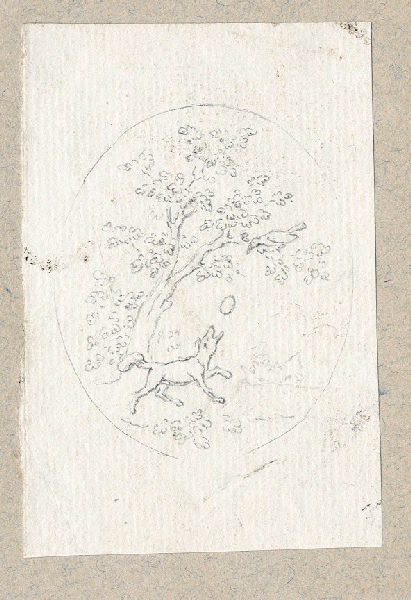 Le corbeau et le renard ; Dessin d'orfèvrerie ; Album de dessins d'orfèvrerie_0