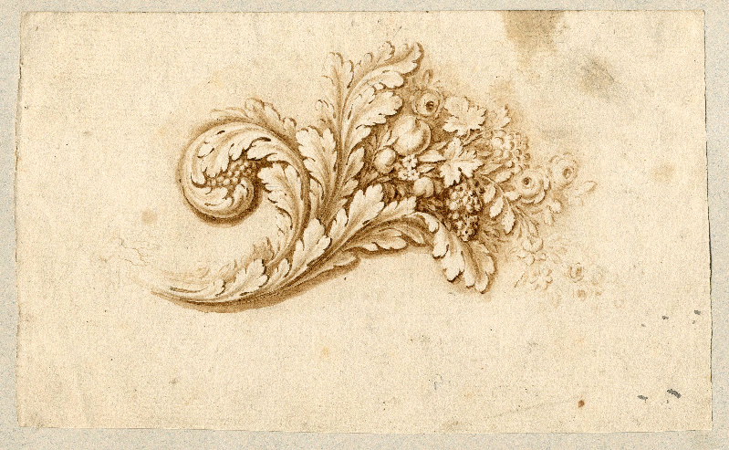 Feuilles d'acanthe et fruits ; Dessin d'orfèvrerie_0