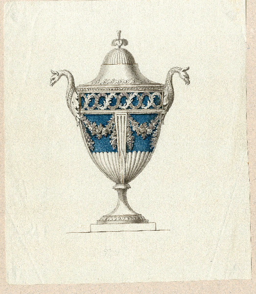 Vase ; Dessin d'orfèvrerie_0