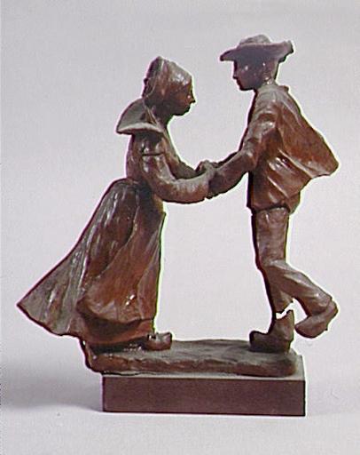 Couple de bretons dansant_0