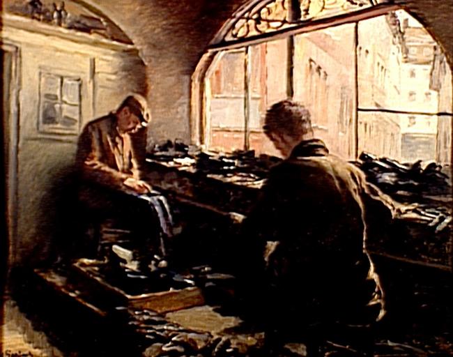 L'Echoppe du cordonnier ; Schusterwerkstatt (Titre attribué)_0