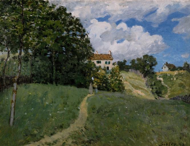 Paysage avec maisons, Alfred Sisley, 1873