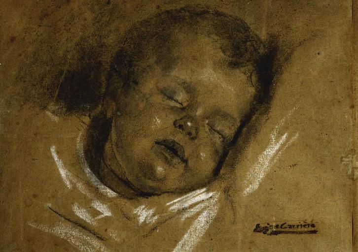 Tête d'enfant couché_0